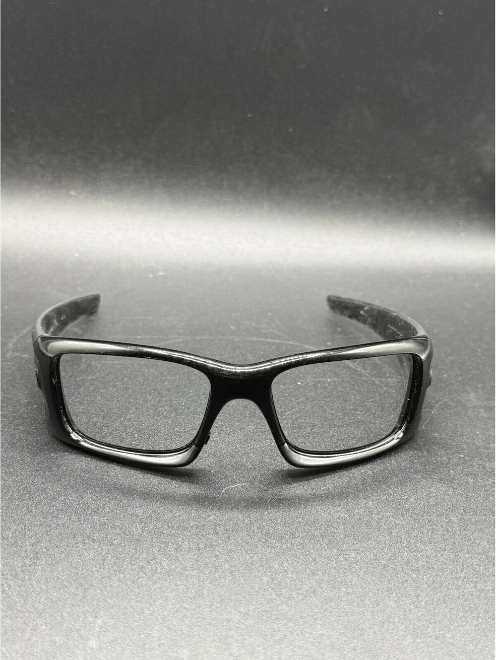 Oakley Crankcase Polished Black/Dark Grey History Text Frame (No Icons)